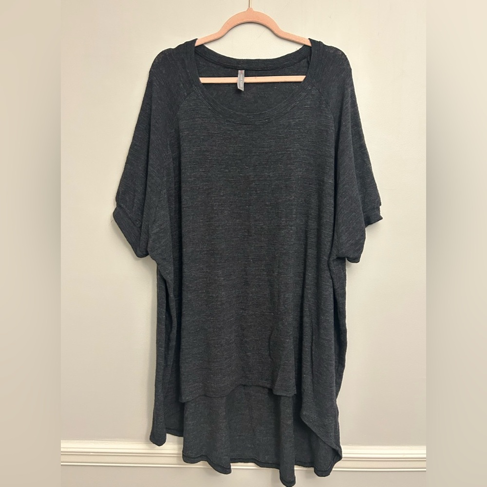 Last Tango Oversized Grey Flowy Tunic Tank One Size xl xxl 2x